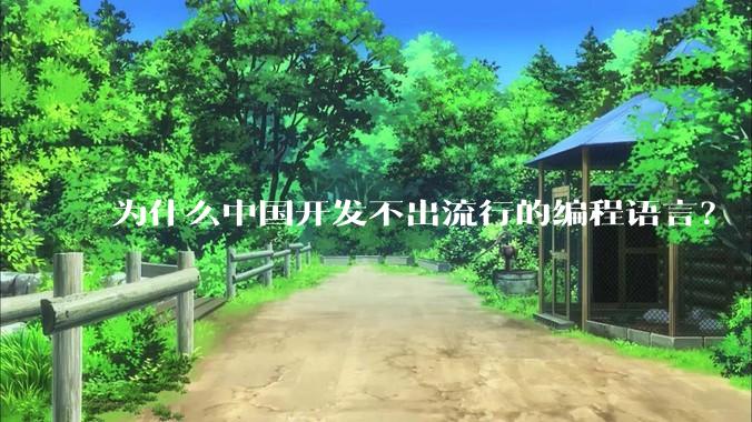 为什么中国开发不出流行的编程语言？